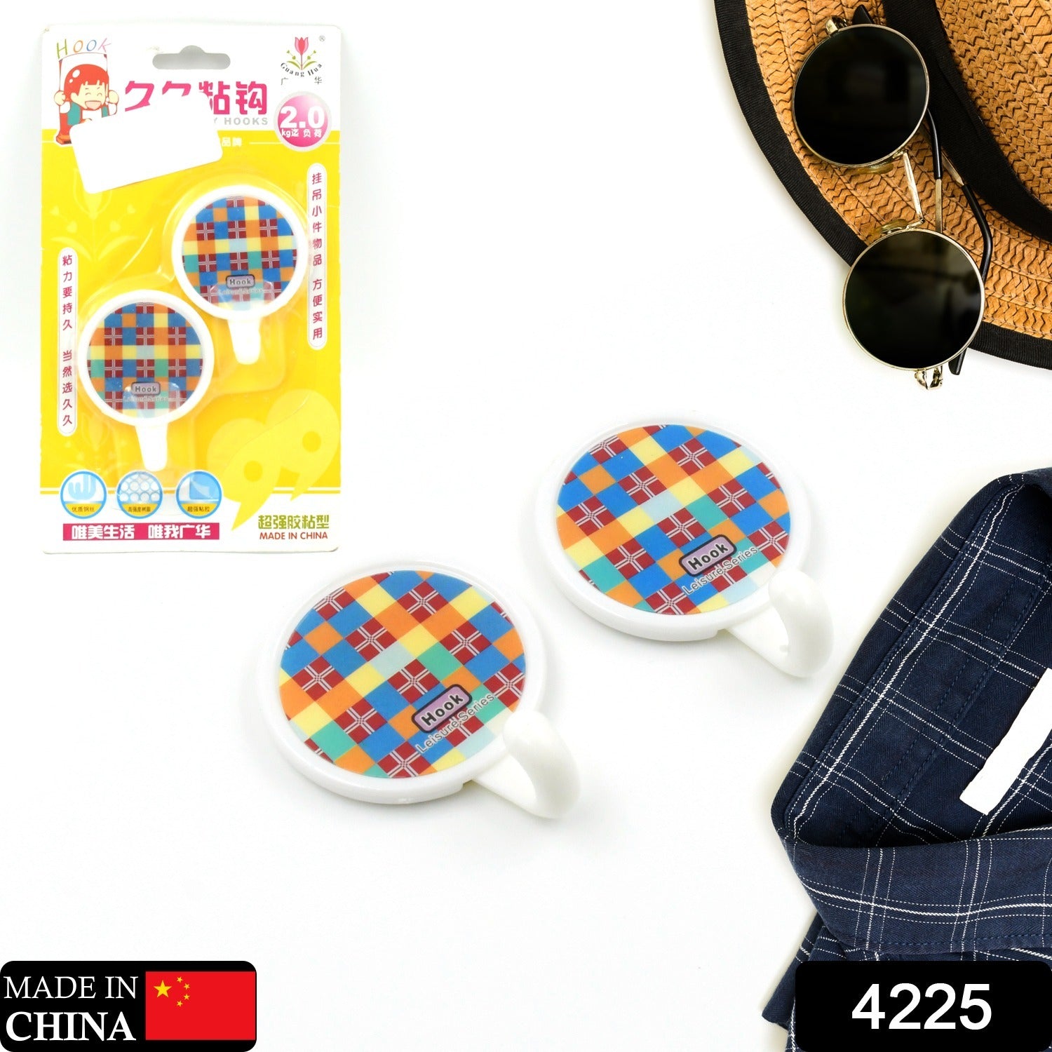 Self-adhesive hooks for all-purpose use Self-adhesive hooks for all-purpose use